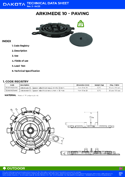 Arkimede™ 10 Paving - TDS