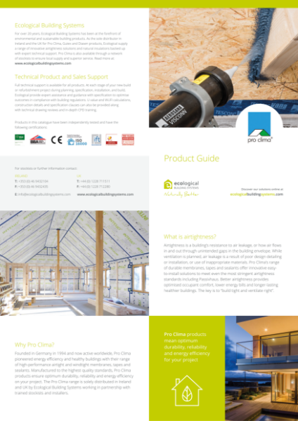 Pro Clima Product Guide EBS Leaflet