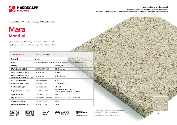 Mara Mondial Hardscape Datasheet