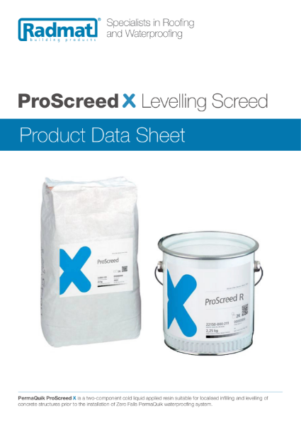 ProScreed X Levelling Screed Product Data Sheet