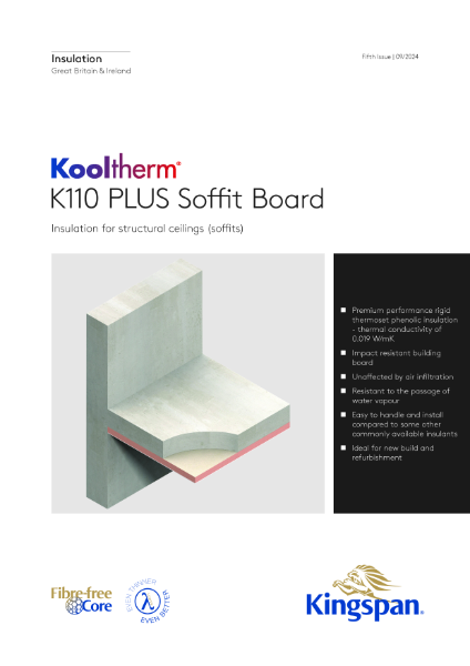 Kingspan Kooltherm K110 PLUS Soffit Board brochure