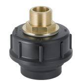 Geberit straight adaptor with male thread and screw connection
