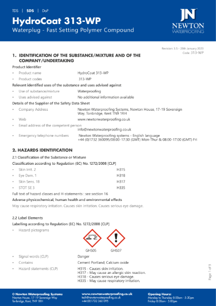 HydroCoat 313-WP - SDS