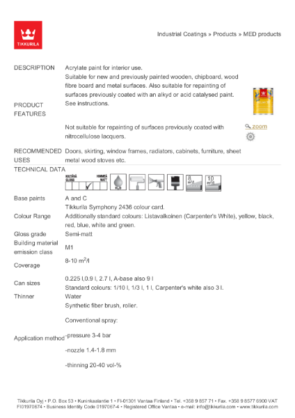 Helmi 30 Furniture Paint TDS