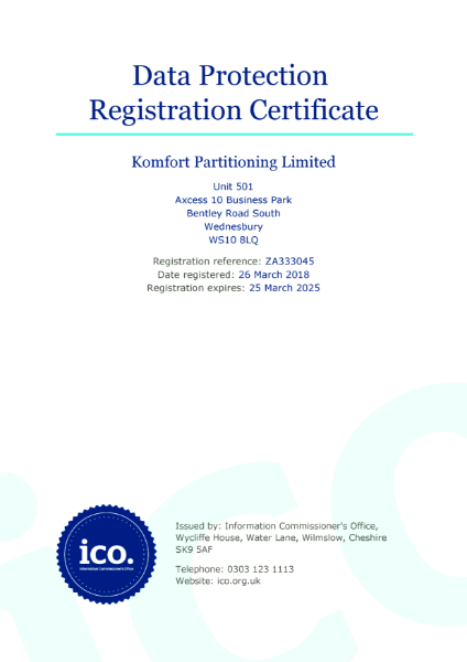 Data Protection Registration Certificate 