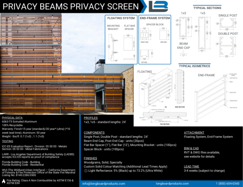 Longboard Privacy Beams