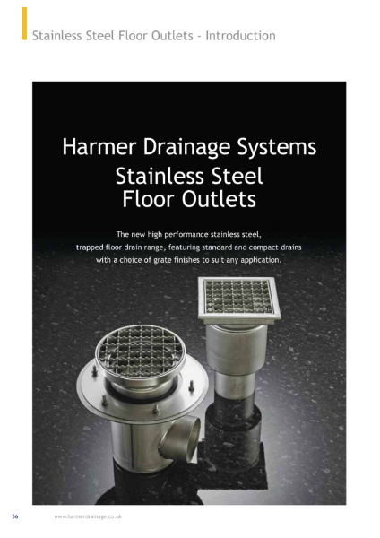 Harmer Stainless Steel Floor Drains & Channels