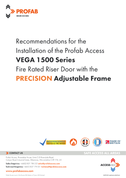Profab Vega 1500 Installation Instructions