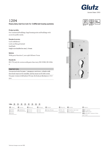 1204 Dual Cylinder Lock