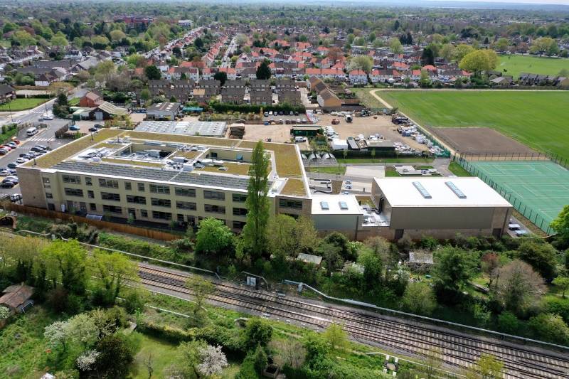 Biosolar wildflower green roof school project