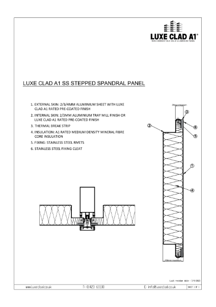 SS - Insulated Stepped Spandrel Panels - Drawing