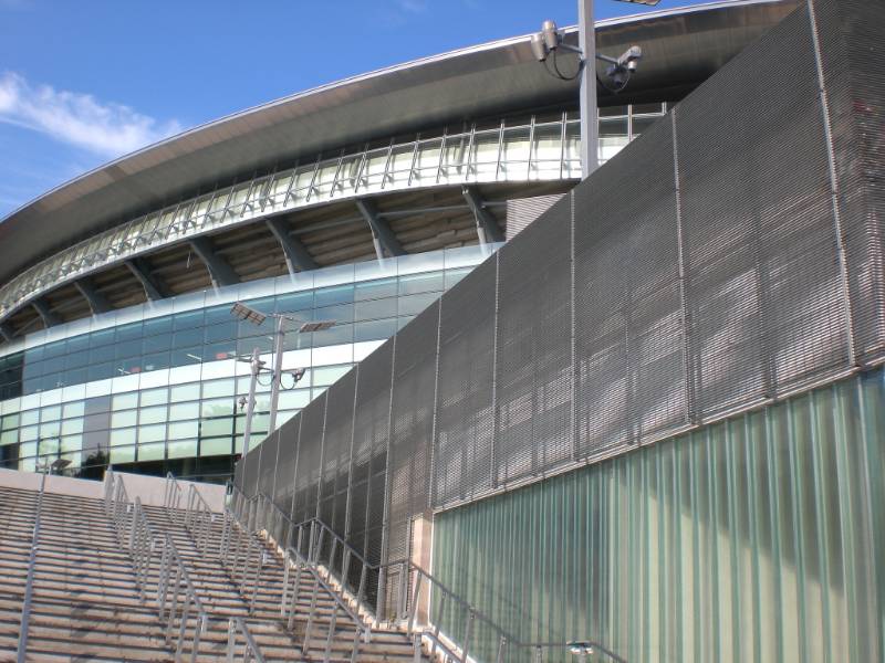 Emirates Stadium: barrier fencing, security screening, balustrading and wall cladding.