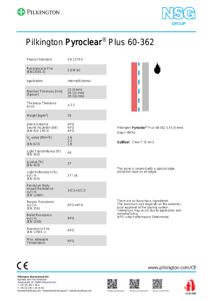 Pilkington Pyroclear® Plus 60-362