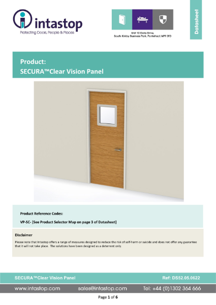 Data Sheet - SecuraClear Vision Panel