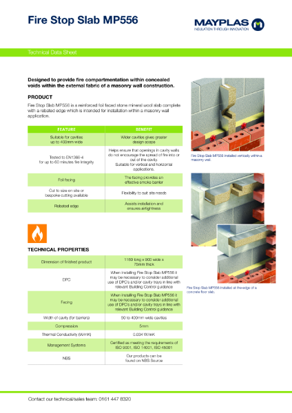 MP556 FIRE STOP SLAB