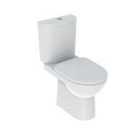 Geberit Selnova Floor-Standing WC Set With Close-Coupled Exposed Cistern, Horizontal Outlet, Semi-Shrouded, With WC Seat - Floor-standing WC Set