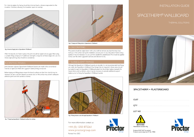 Spacetherm Wallboard Installation Guide