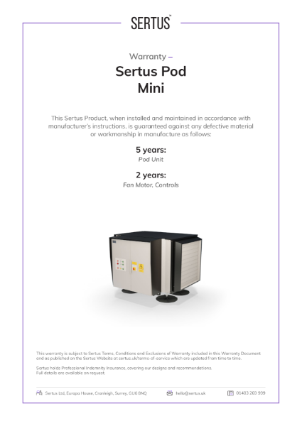 Sertus Pod Mini Warranty