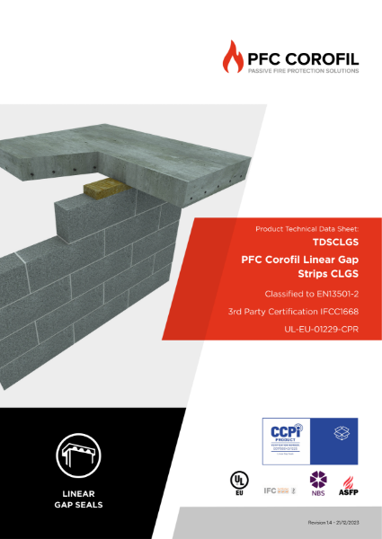 PFC Corofil Linear Gap Seal Strips CLGS - Datasheet