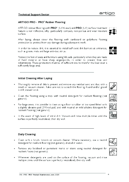 Maintenance Guidelines - Pro