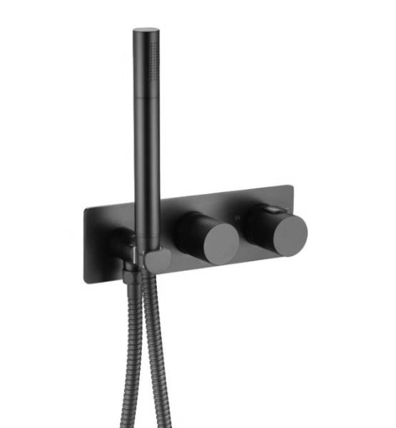 EVO Thermostatic Concealed 2 Outlet Shower Valve with Attached Handset