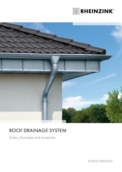 Rheinzink - Zinc Roof Drainage System - Gutters, Downpipes and Accessories