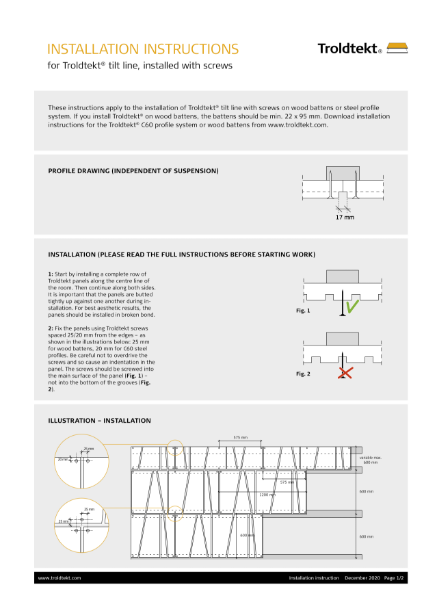 tilt line installation instructions