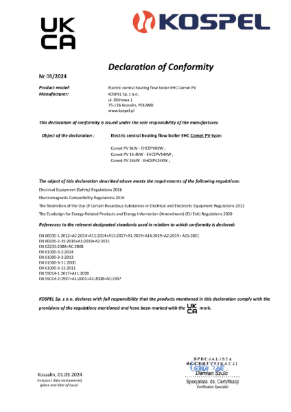 UK Conformity Assessed (UKCA)