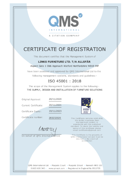 ISO 45001 Health and Safety Management