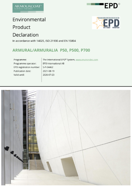 Armourcoat Polished Plaster Armuralia- Environmental Product Declaration