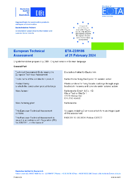 European Technical Approval (ETA)