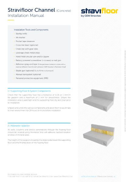 Installation Manual - Stravifloor Channel (Concrete)