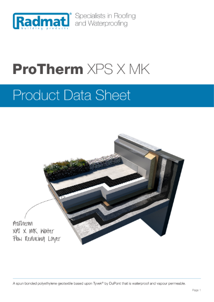 ProTherm XPS X MK Water Flow Reducing Layer Product Data Sheet