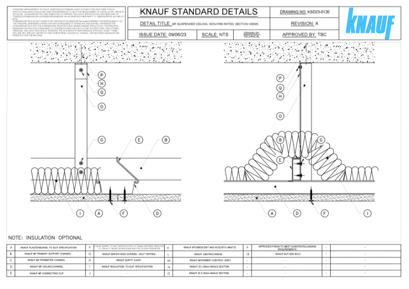 Knauf Standard Details - (NFR) MF Suspended Ceiling