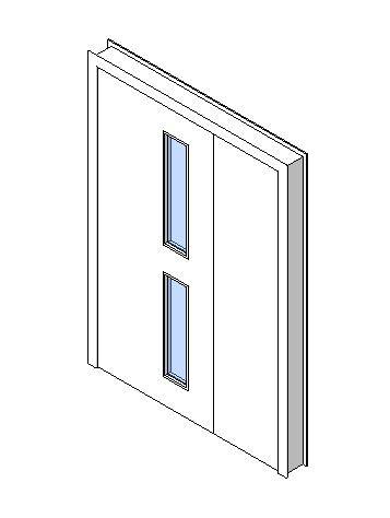 Internal Uneven Door, Vision Panel Style VP02