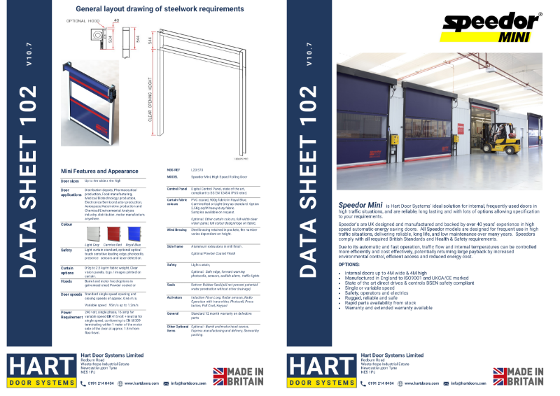 High Speed Door - Speedor Mini Datasheet