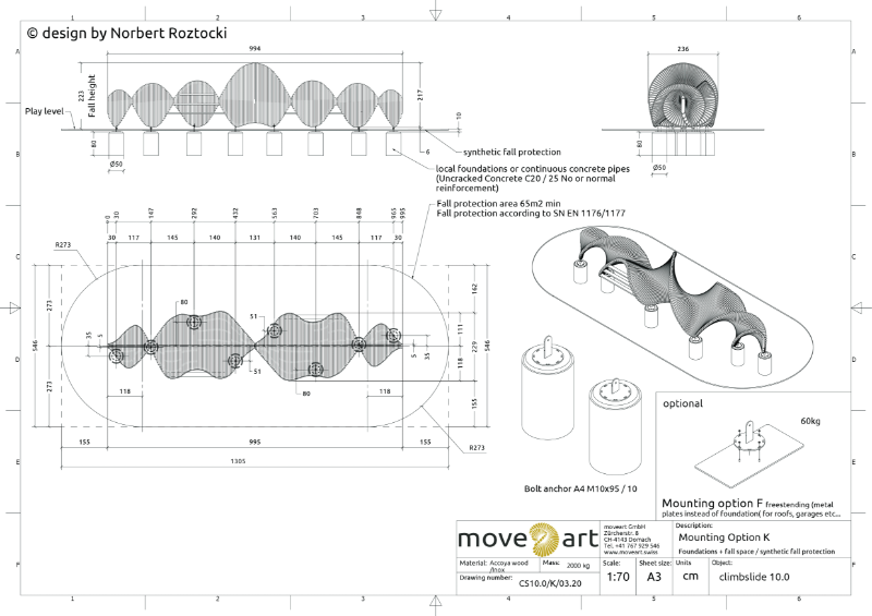 Climbslide 10.0 K Drawing Foundation Plan