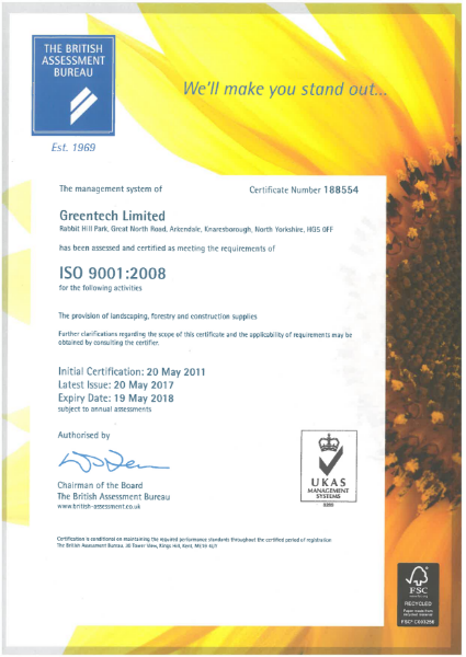 ISO 9001:2008 Certificate