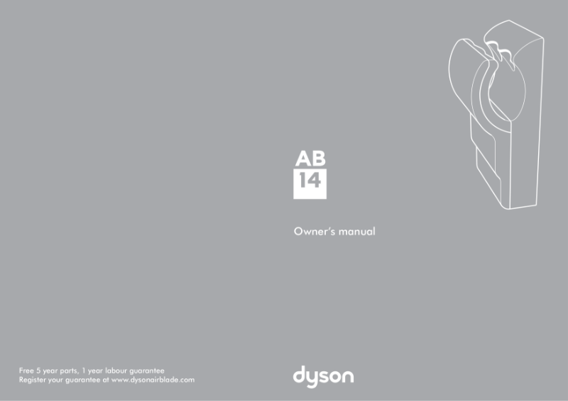 Owners manual - Dyson Airblade dB