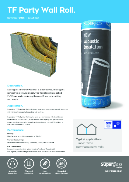 Superglass TF Party Wall Roll - Datasheet