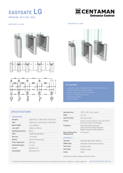EasyGate LG - Technical Specification