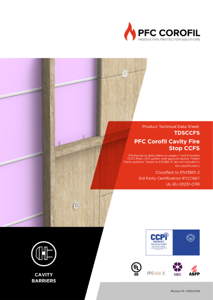 PFC Corofil Cavity Fire Stop CCFS - Datasheet