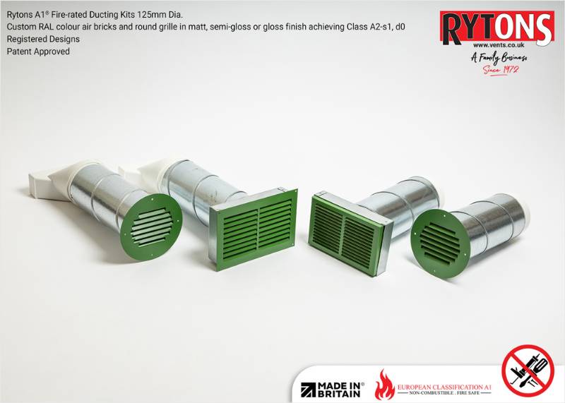 Rytons A1® Fire-rated 125 mm Dia. Ducting Kits