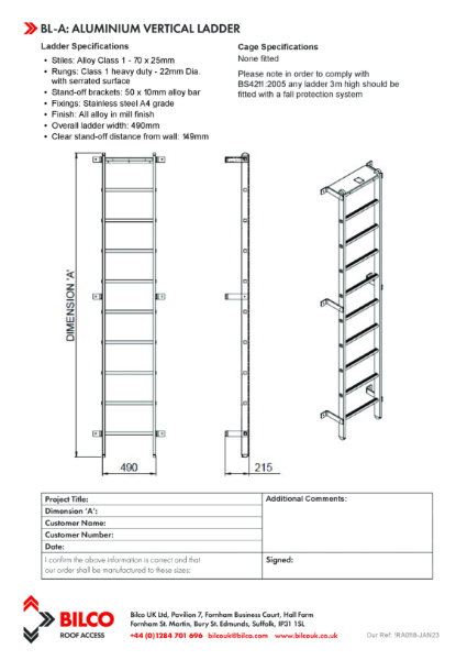 INFORMATION REQUEST SHEET - ALUMINIUM