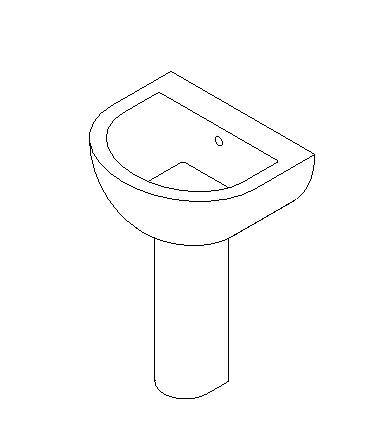 Pedestal wash basin 