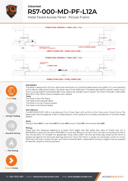 Datasheet - Riser Door Non Fire Rated