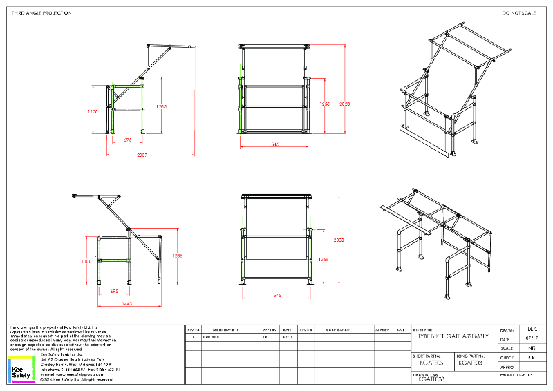 Kee Gate® Type B Pallet Gate Assembly