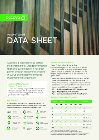 Accoya - Technical Data Sheet