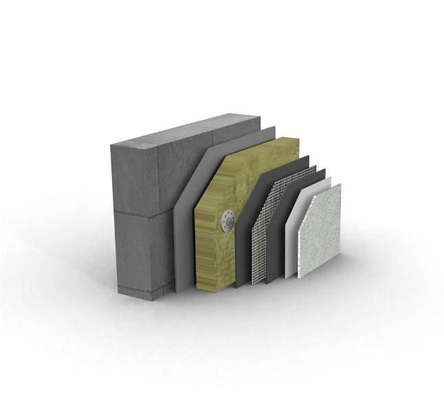 PermaRock Mineral Fibre EWI System with Brick-effect Render - External wall insulation system / ETICS