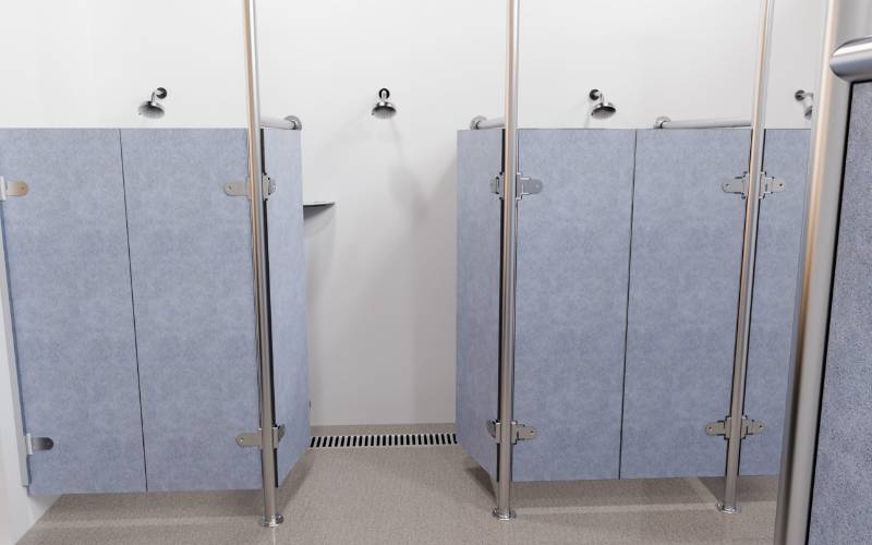 Prison / Custodial Cubicle System — Solid Grade Laminate (SGL), Anti-Ligature, Fully Framed